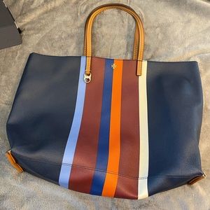 Tory Burch Kerrington Stripe Square Tote